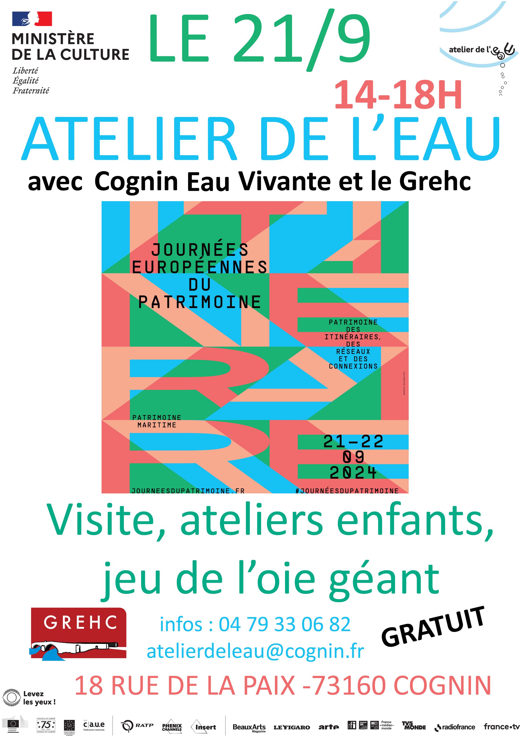 l'atelier de l'eau propose des animations de 14h à 18h le 21 septembre